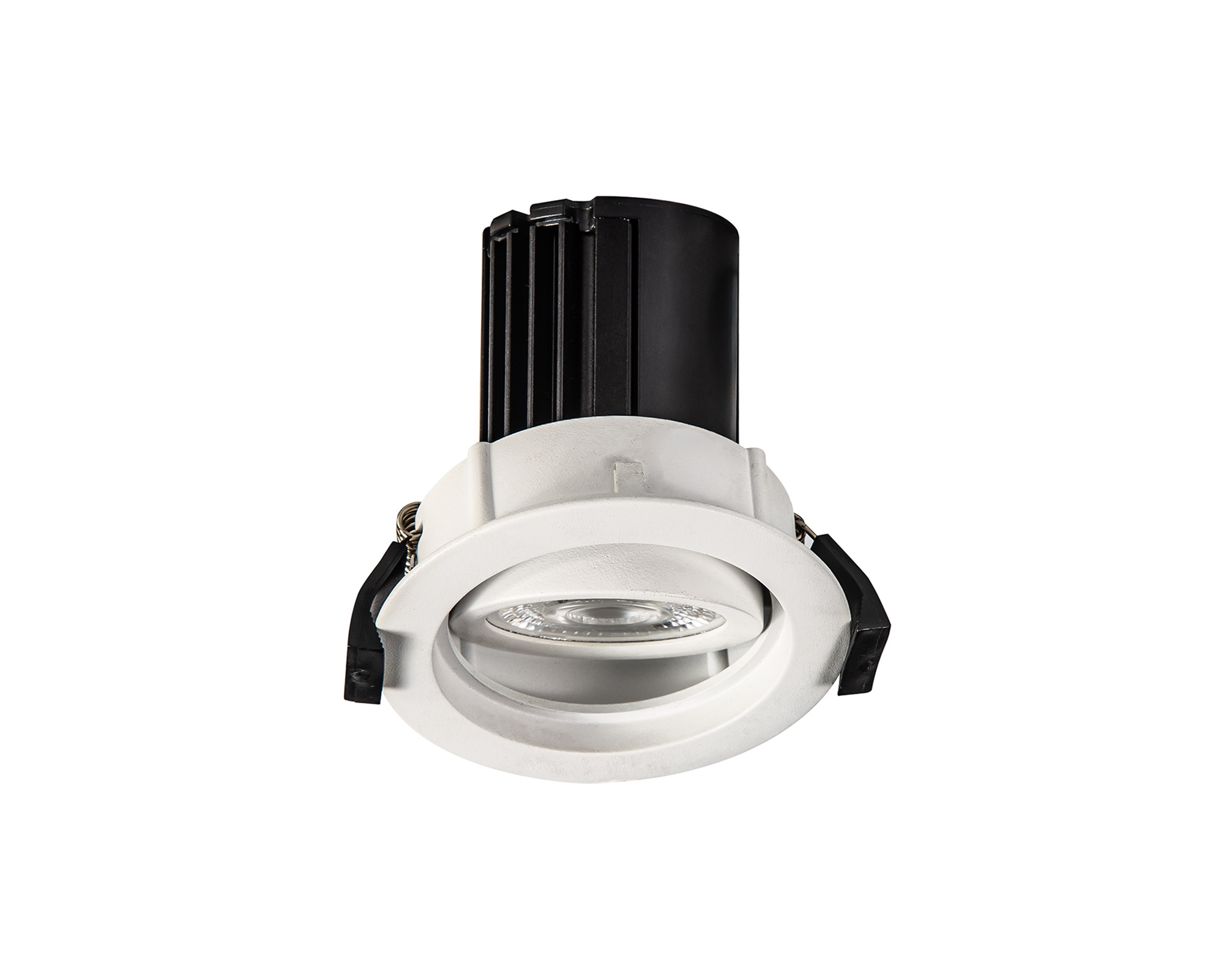 DM201240  Beppe A 10 Tridonic powered 10W 2700K 750lm 12° CRI>90 LED Engine White Stepped Adjustable Recessed Spotlight, IP20